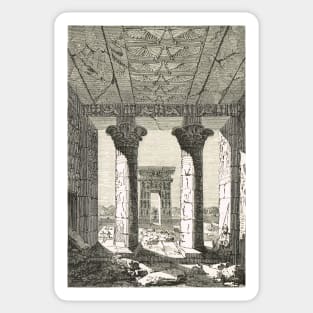 Engraving Dendur Temple & gateway Egypt Sticker